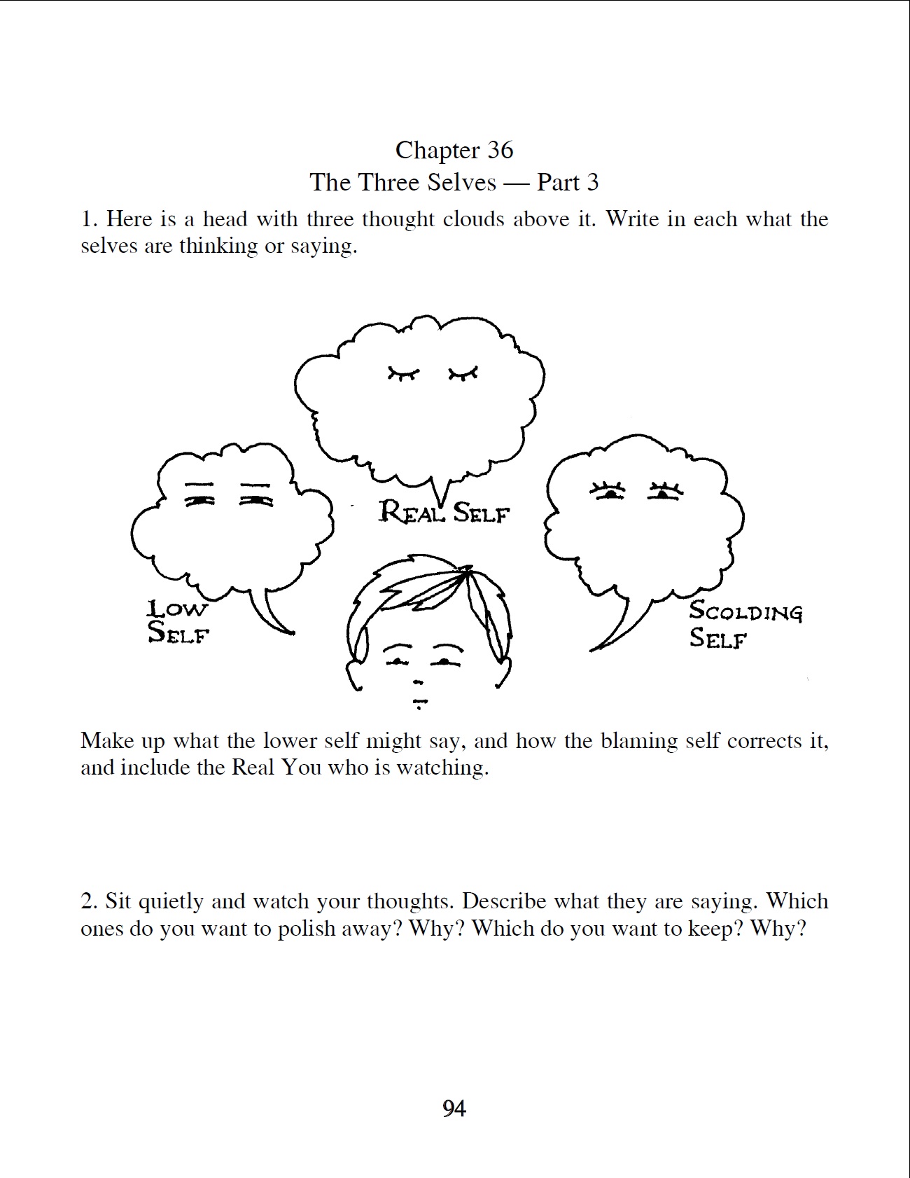 workbook-1-page-94-things-to-do The Three Selves
