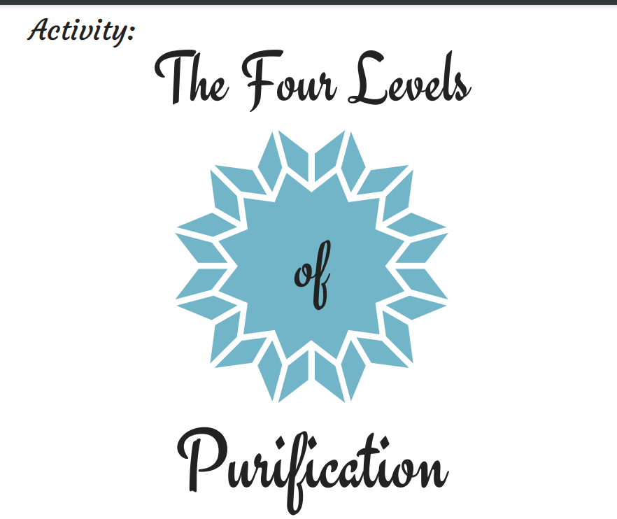 2022-10-25 (2) The Four Levels of Purification